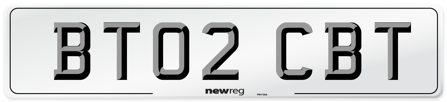 BT02 CBT Number Plate from New Reg